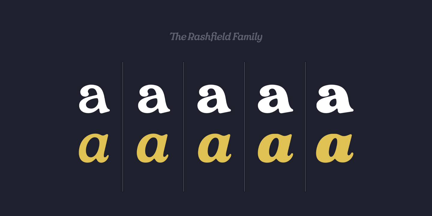 Example font VVDS Rashfield #12